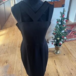 WHITE HOUSE BLACK MARKET WOMEN SIZE 6 DRESS EXCELLENT CONDITION BLACK